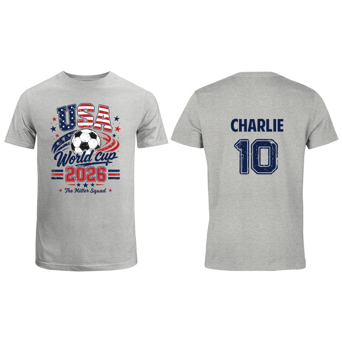 USA World Cup 2026 Family Personalized Matching Shirts - Patriotic USA Soccer Tees