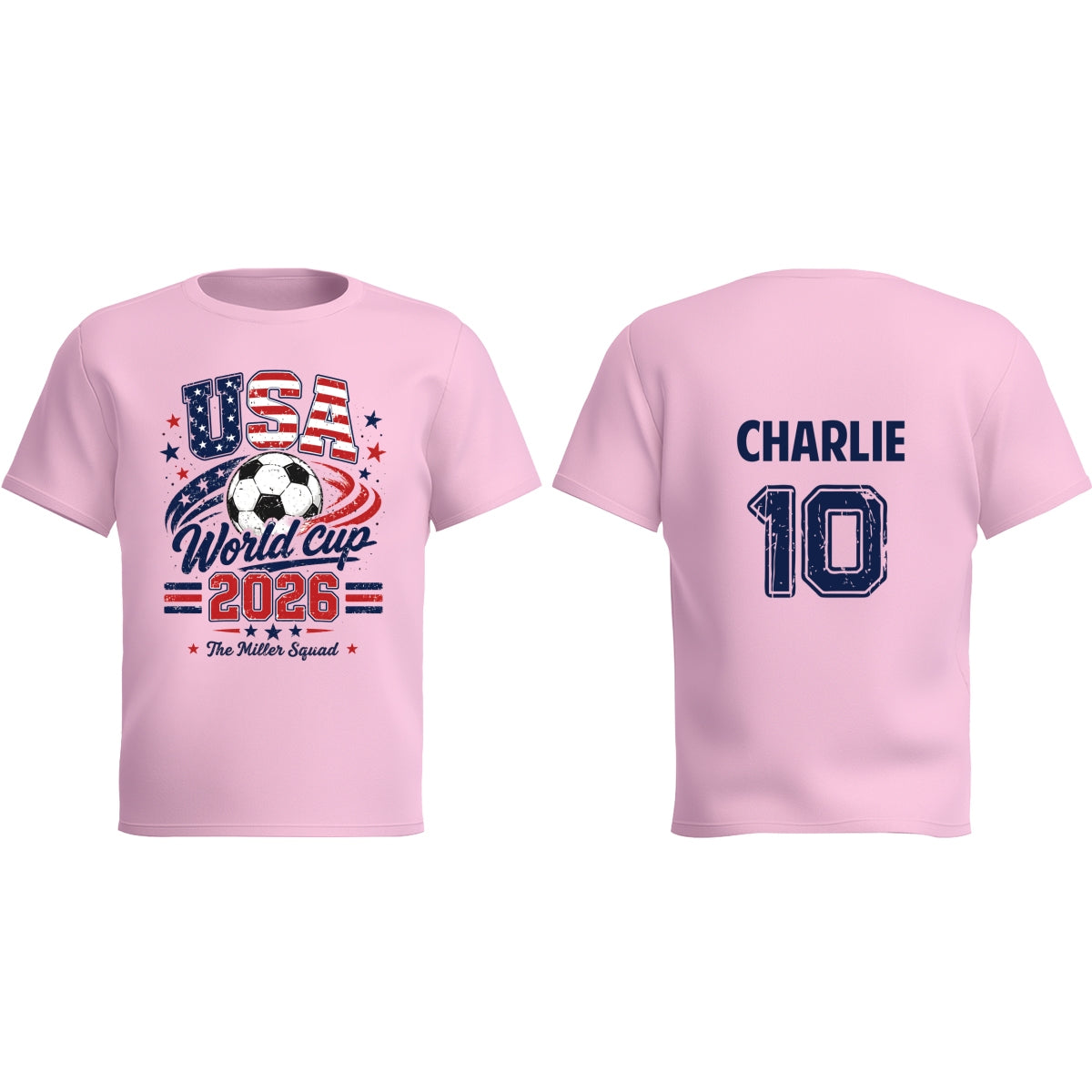 USA World Cup 2026 Family Personalized Matching Shirts - Patriotic USA Soccer Tees