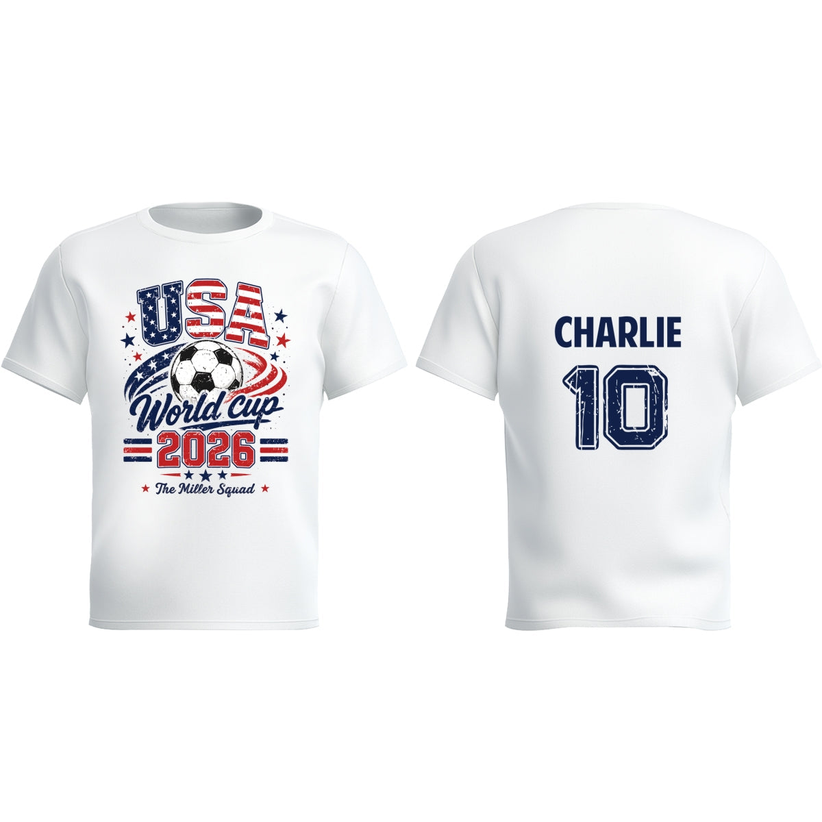 USA World Cup 2026 Family Personalized Matching Shirts - Patriotic USA Soccer Tees