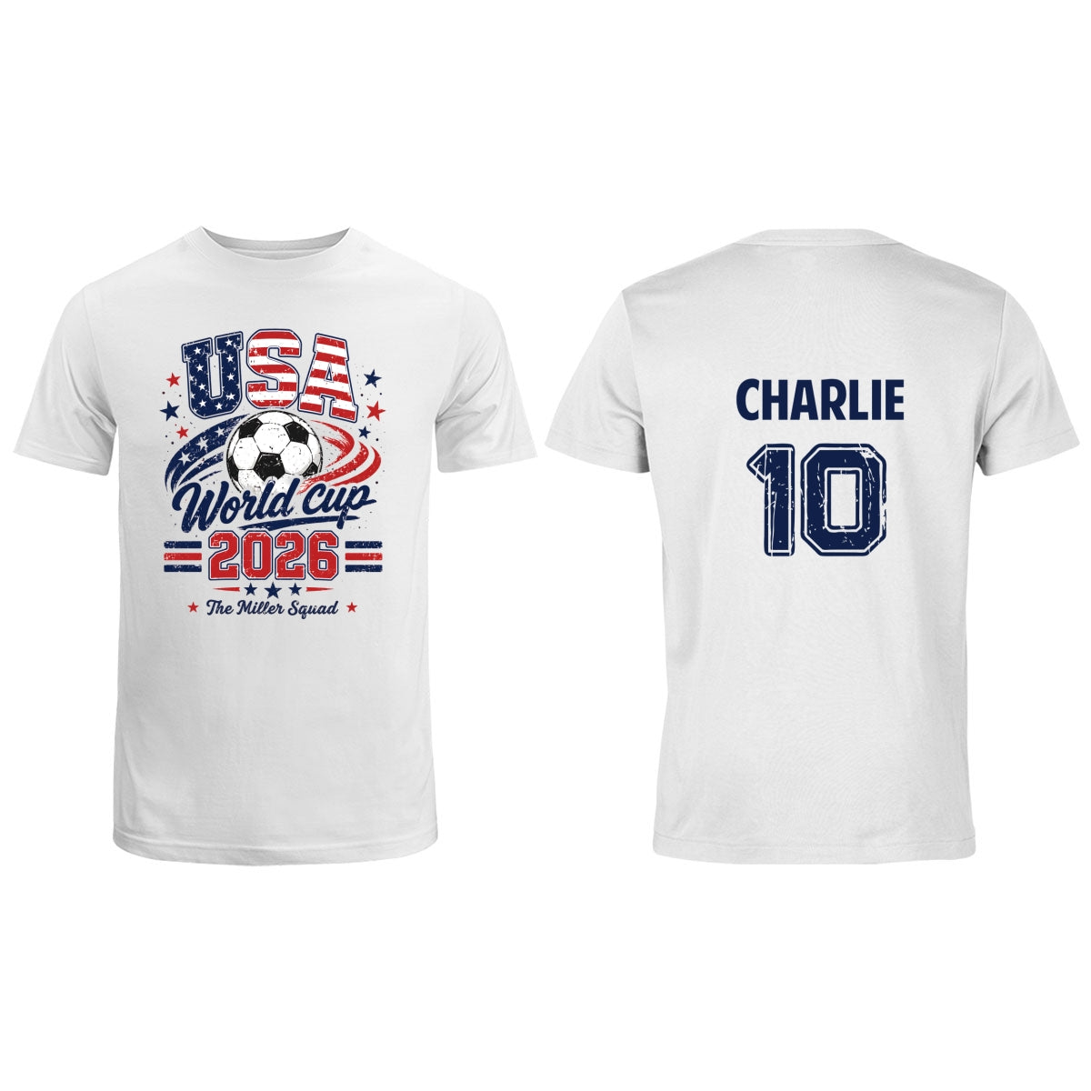 USA World Cup 2026 Family Personalized Matching Shirts - Patriotic USA Soccer Tees