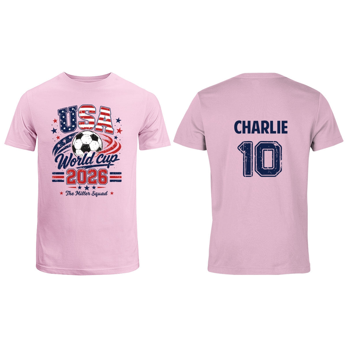 USA World Cup 2026 Family Personalized Matching Shirts - Patriotic USA Soccer Tees