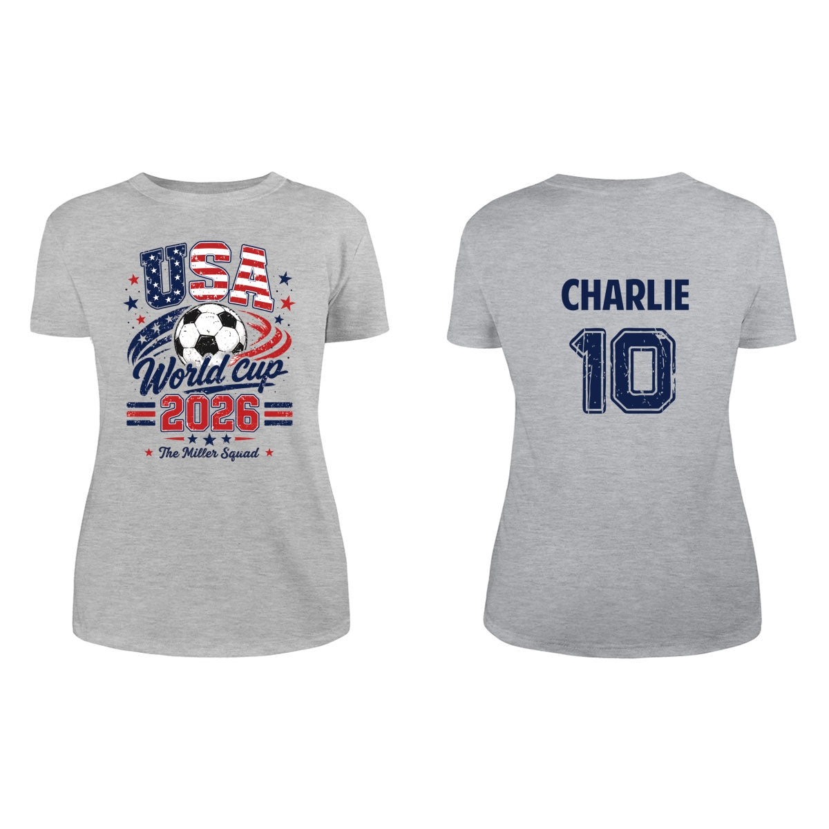 USA World Cup 2026 Family Personalized Matching Shirts - Patriotic USA Soccer Tees
