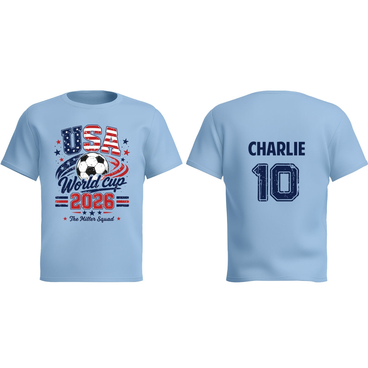 USA World Cup 2026 Family Personalized Matching Shirts - Patriotic USA Soccer Tees