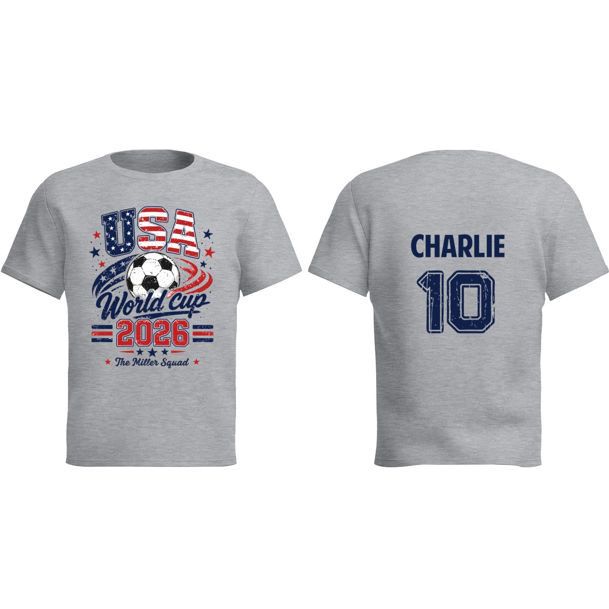 USA World Cup 2026 Family Personalized Matching Shirts - Patriotic USA Soccer Tees