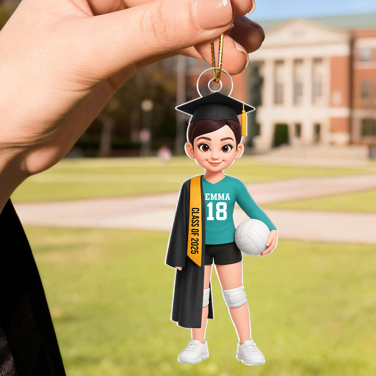 Senior Volleyball Player Graduation - Personalized Acrylic Ornament
