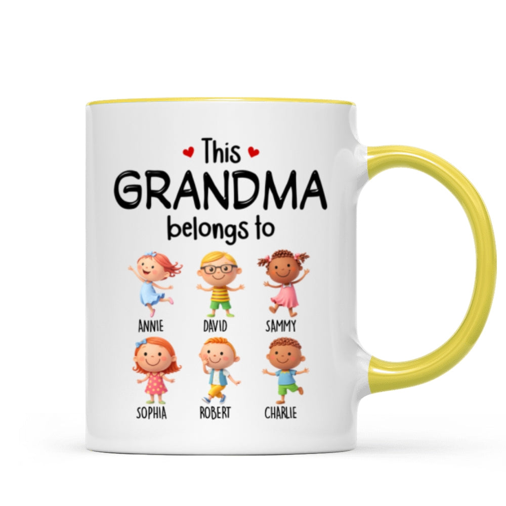 This Grandma Belongs to Cute Grandkids - Personalized Mug - Heartfelt Gift for Grandma