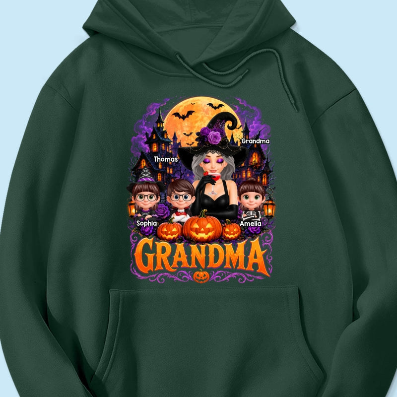 Grandma Witch Magical - Personalized Shirt - Trendy Halloween Tee for Grandma