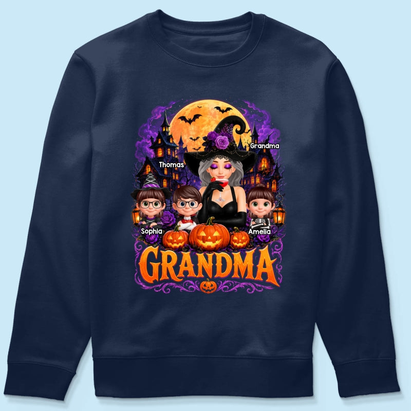 Grandma Witch Magical - Personalized Shirt - Trendy Halloween Tee for Grandma