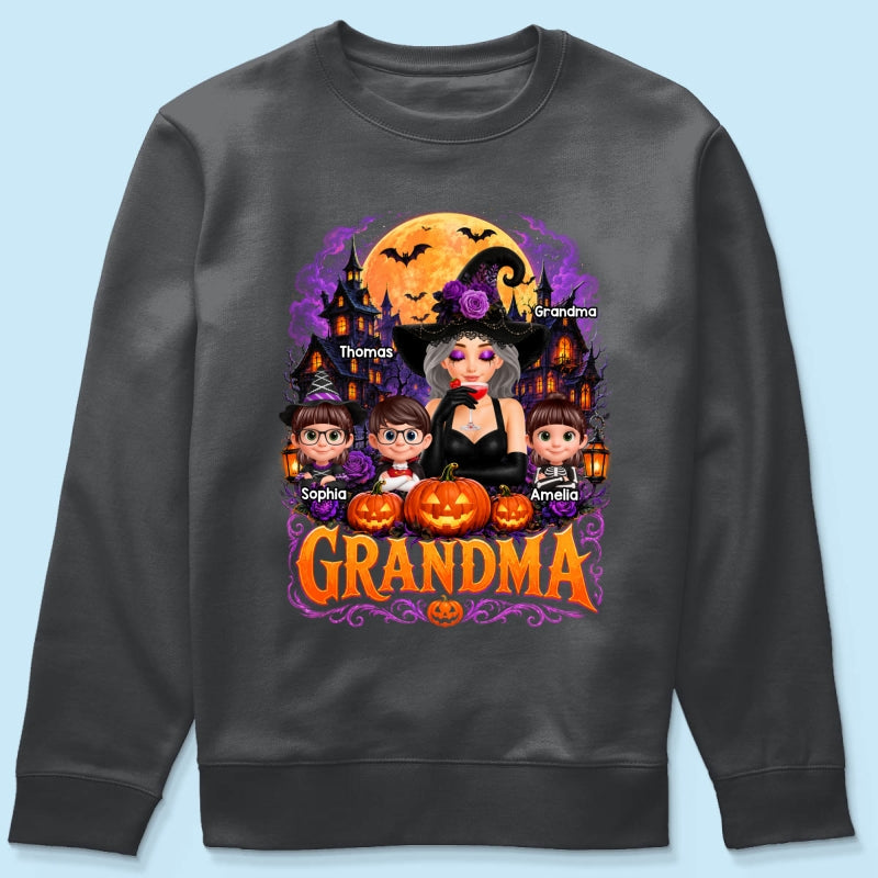 Grandma Witch Magical - Personalized Shirt - Trendy Halloween Tee for Grandma