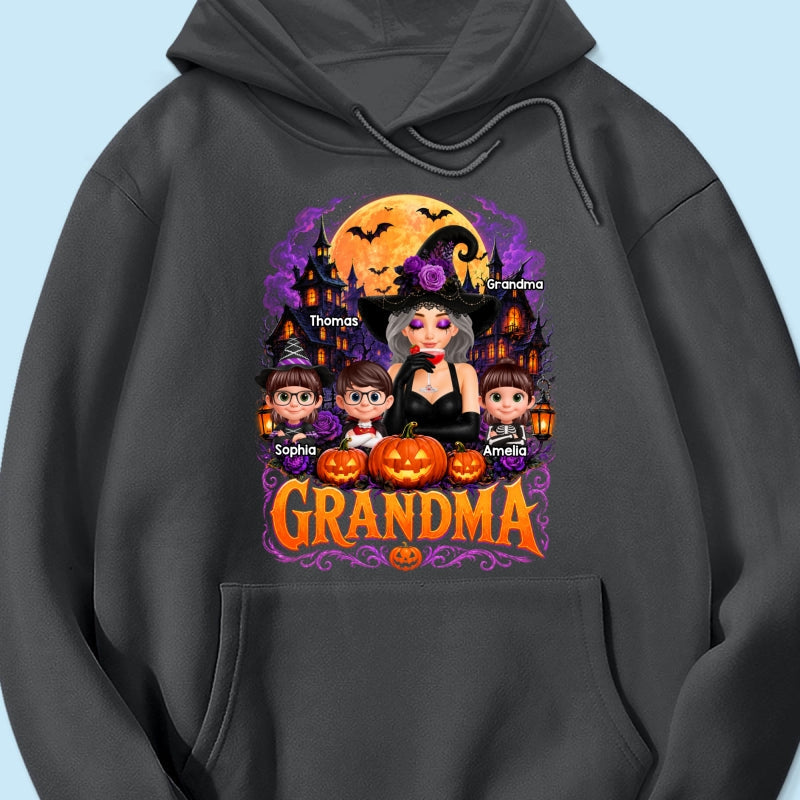 Grandma Witch Magical - Personalized Shirt - Trendy Halloween Tee for Grandma