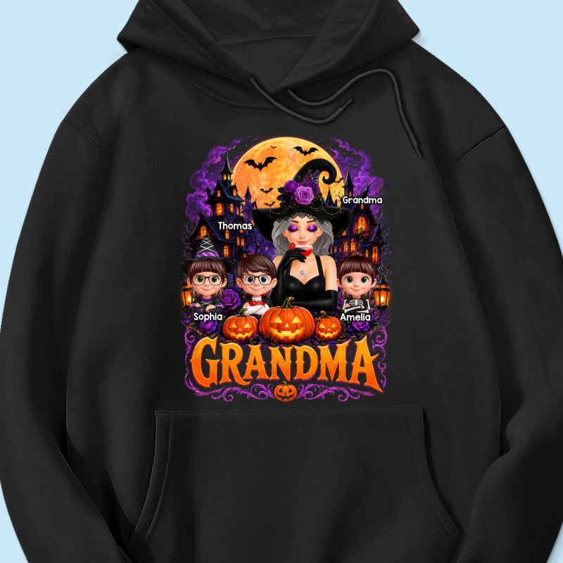 Grandma Witch Magical - Personalized Shirt - Trendy Halloween Tee for Grandma