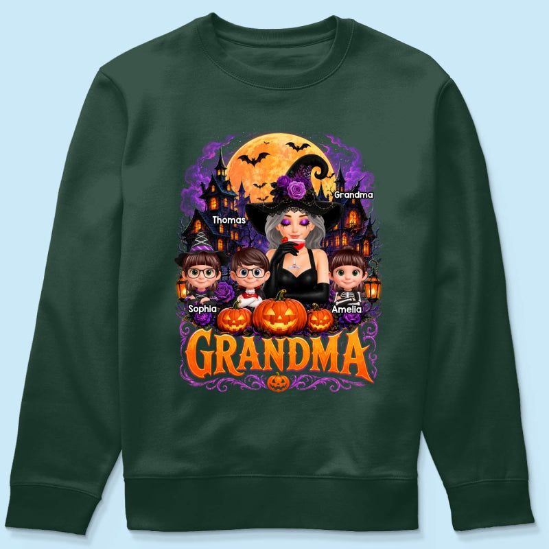 Grandma Witch Magical - Personalized Shirt - Trendy Halloween Tee for Grandma