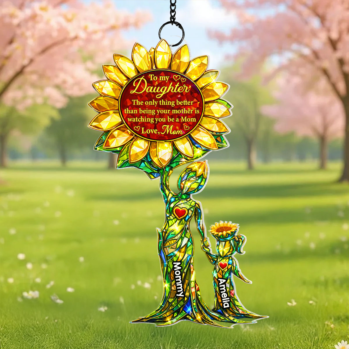 Watching You Be a Mom Mother Daughter - Personalized Suncatcher - Heartfelt Mother's Day Gift for Daughter