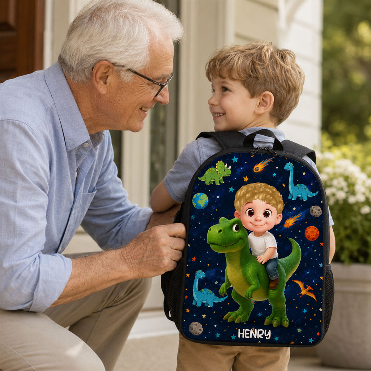 Dinosaur Adventure for Boys Girls - Personalized Backpack - Back to School Backpack for Kids