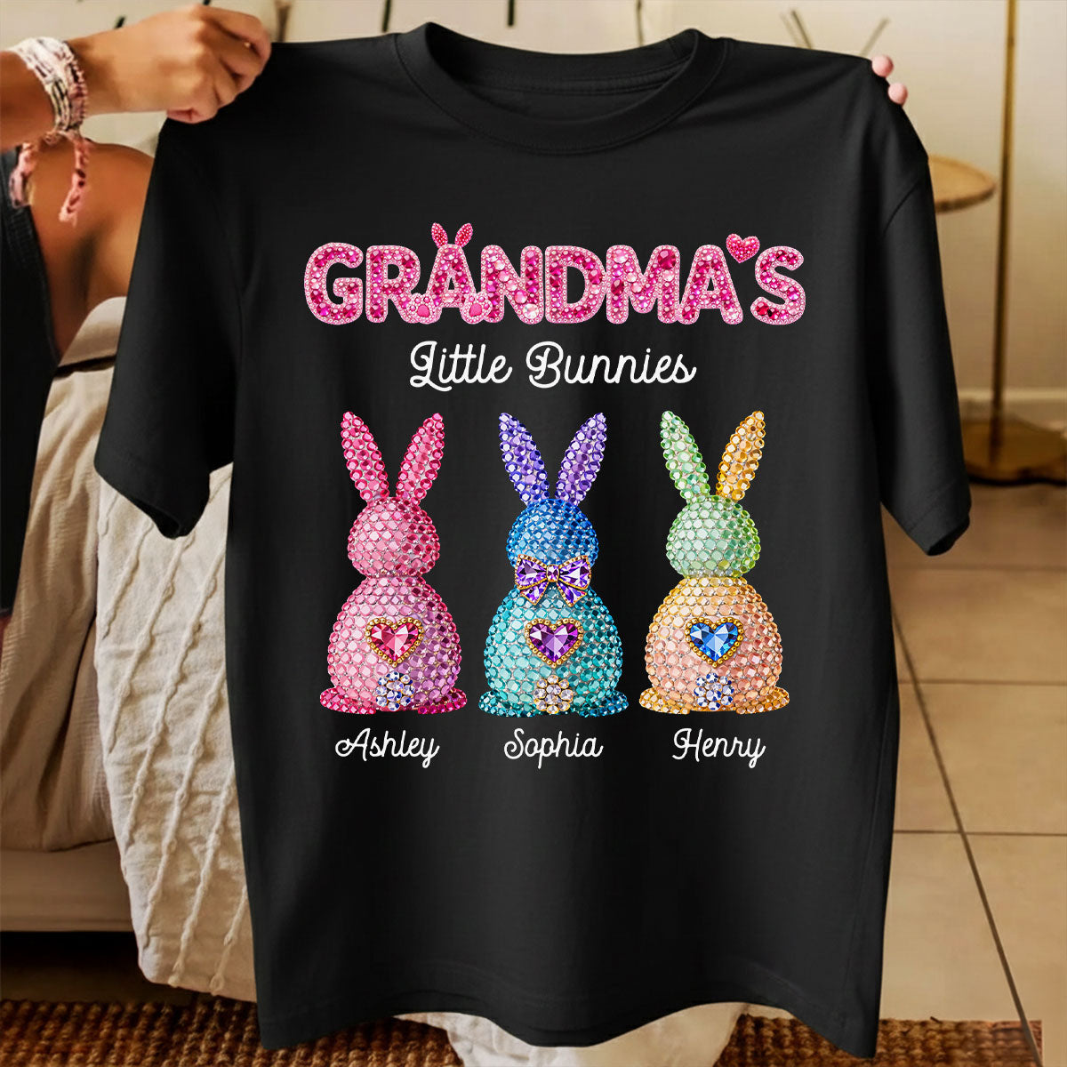 Grandma's Little Bunnies Easter - Personalized Shirt - Sentimental Gift for Grandma