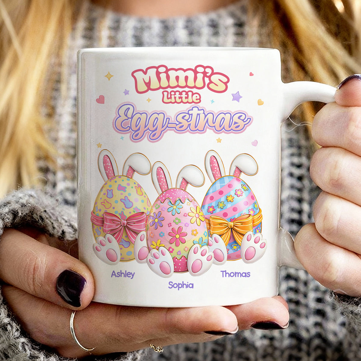Mimi's Little Egg-stras - Personalized Mug - Gift For Grandma, Easter Home Decoration