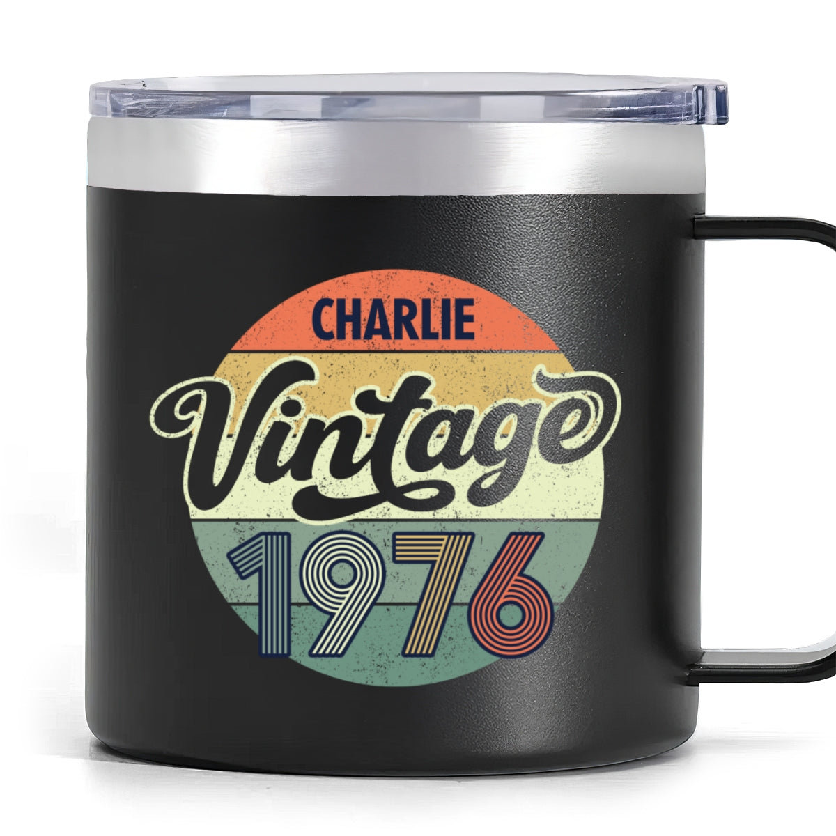 Weird Being The Same Age As Old People Vintage Style - Personalized Stainless Steel Tumbler With Handle - Funny Birthday Gift