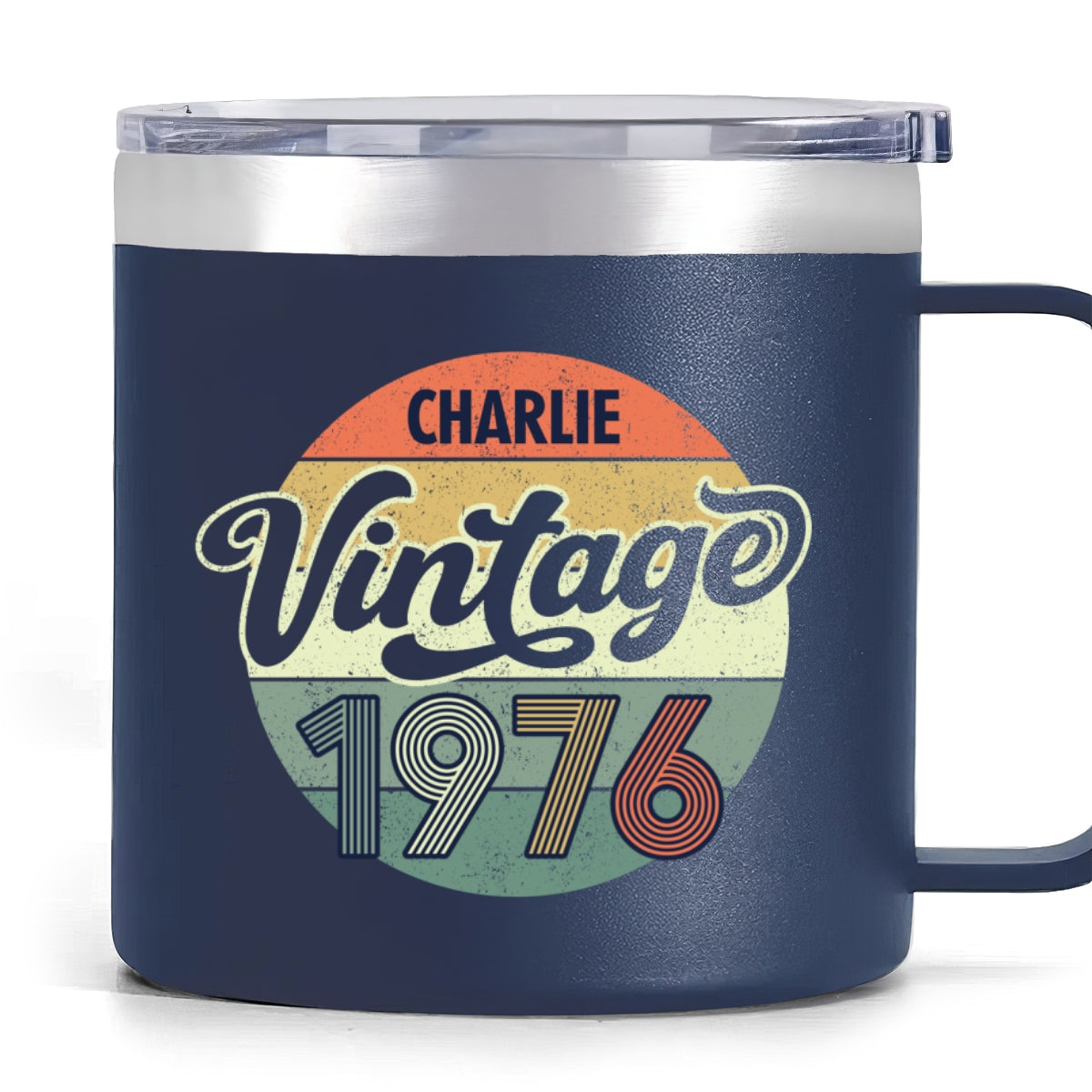 Weird Being The Same Age As Old People Vintage Style - Personalized Stainless Steel Tumbler With Handle - Funny Birthday Gift