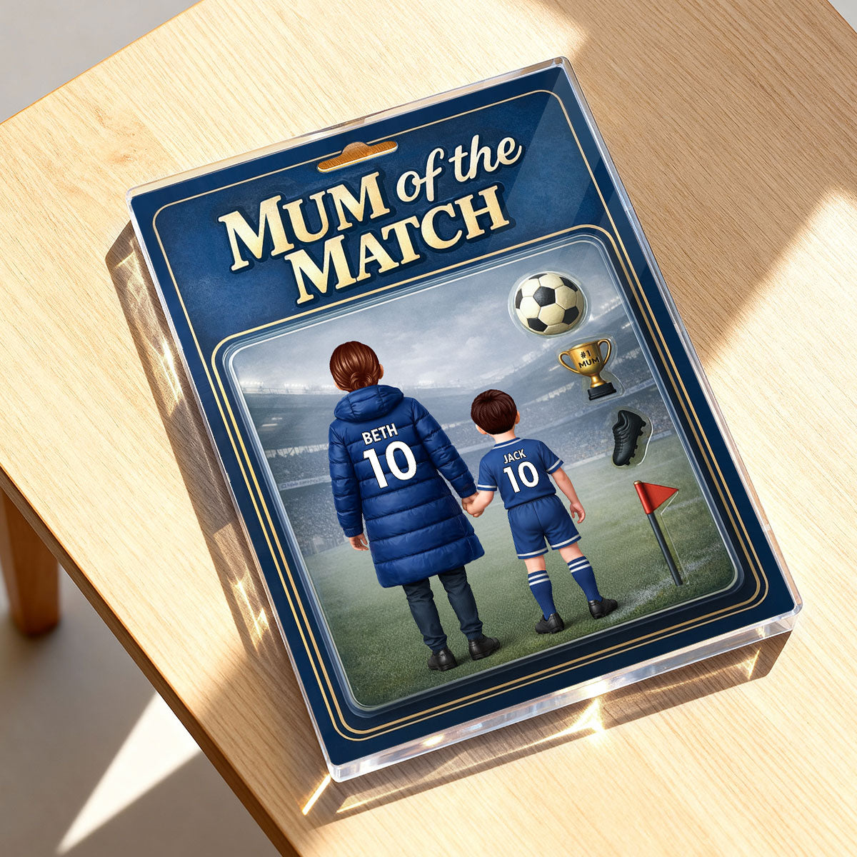 Mum Of The Match - Personalised Acrylic Block Plaque - Gift For Mum