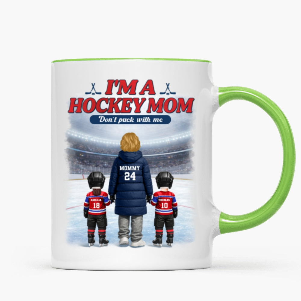 I'm A Hockey Mom And Her Kids - Personalized Mug - Heartfelt Gift For Hockey Mom, Gift For Wife