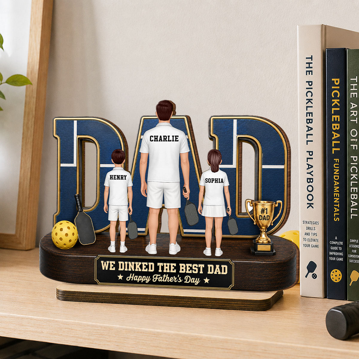 Pickleball Dad Legend We Dinked The Best Dad - Personalized 2-Layered Wooden Plaque -  Gift For Dad, Husband Pickleball Lovers