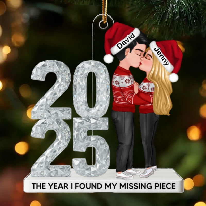 3D Shining Effect Couple Together Since - Personalized Acrylic Ornament - Heartwarming Christmas Gift For Him, For Her, For Couple