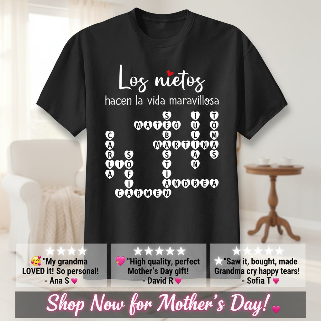 The Greatest Gift You Ever Know Crossword Puzzle Art - Personalized Shirt - Spanish Ver
