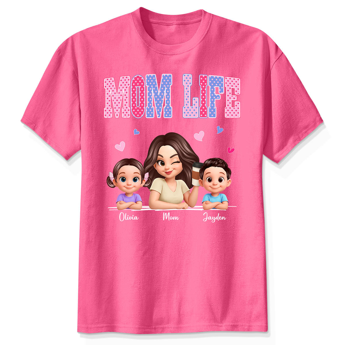 Trending 2026 Polka Dot Pattern Spring Summer Vibe Mom Life - Personalized Shirt - Gift For Mom