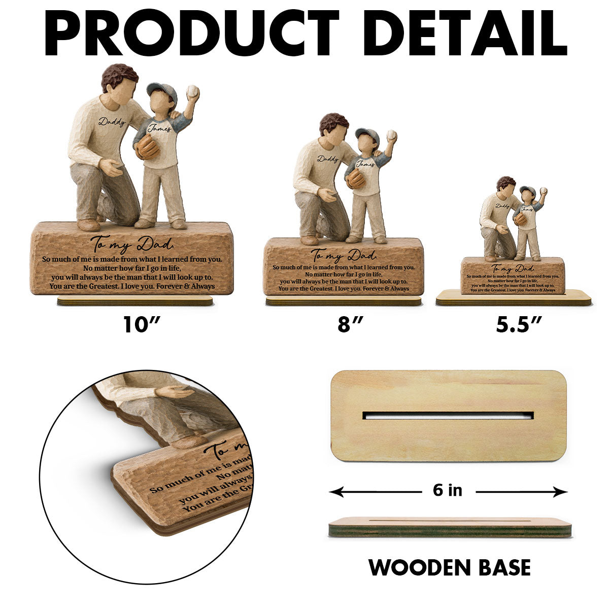 You Are The Greatest Father & Son 2D Flat Printed - Personalized 2-Layered Wooden Plaque - Sentimental  Gift For Dad From Son