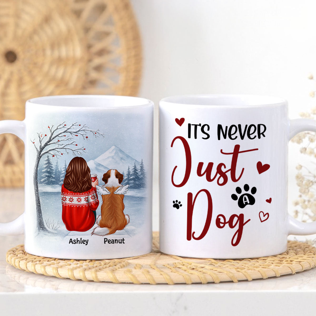 It's Never Just a Dog - Personalized Mug - Heartfelt Christmas Gift for Dog Moms