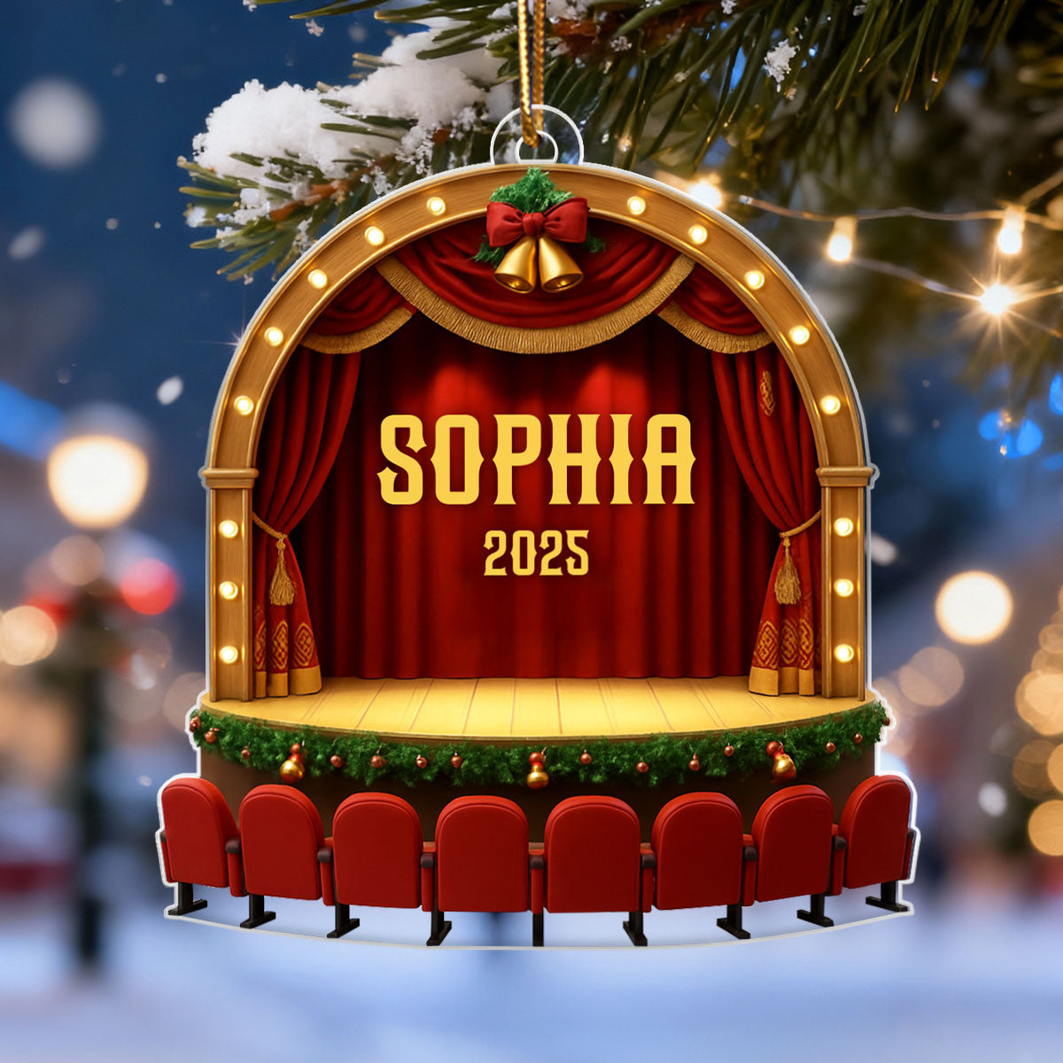 Theater Performance - Personalized Acrylic Ornament - Drama Student Christmas Gift
