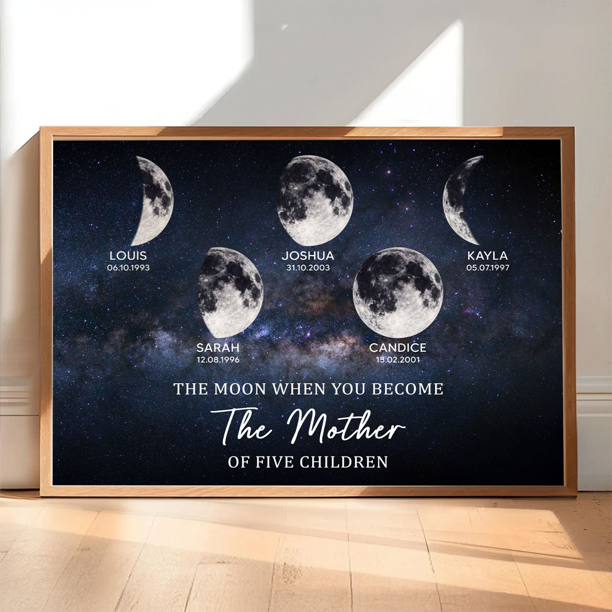 Mom Sky Moon Phase - Personalized Poster - Sentimental Mother's Day Gift for Mom