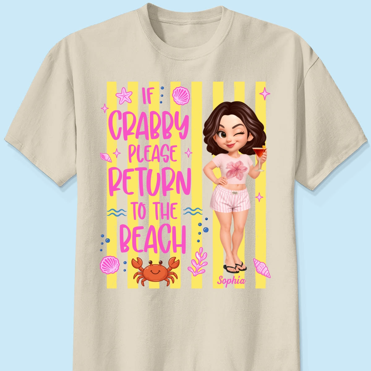 If Crabby Return To The Beach - Personalized Shirt - Summer Funny Shirt
