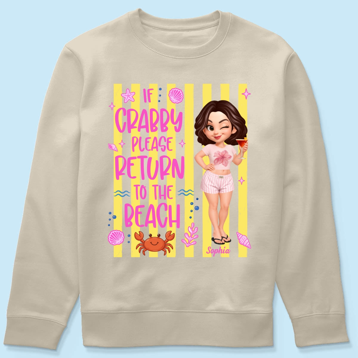 If Crabby Return To The Beach - Personalized Shirt - Summer Funny Shirt