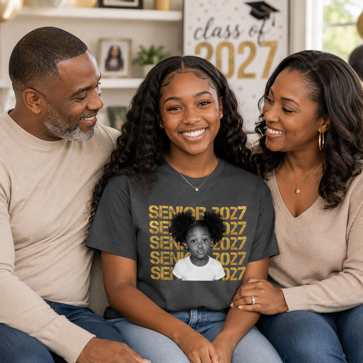Senior 2027 Custom Photo - Personalized Shirt - First Day Of School Gift, Graduation Gift, Back To School Gift