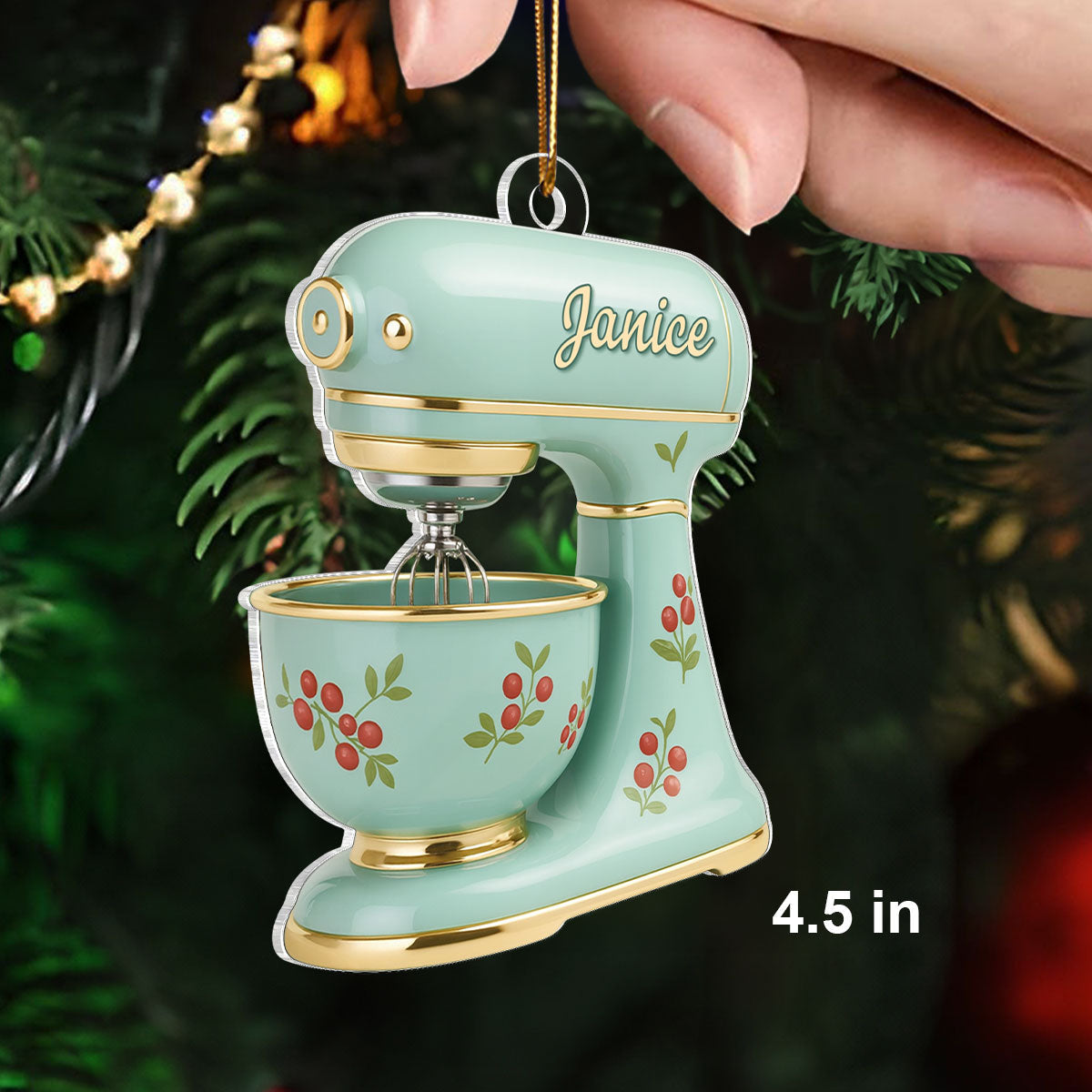 Baking With Love in Every Bowl – Personalized Acrylic Ornament – Sweet Gift for Home Bakers, Mom, Wife