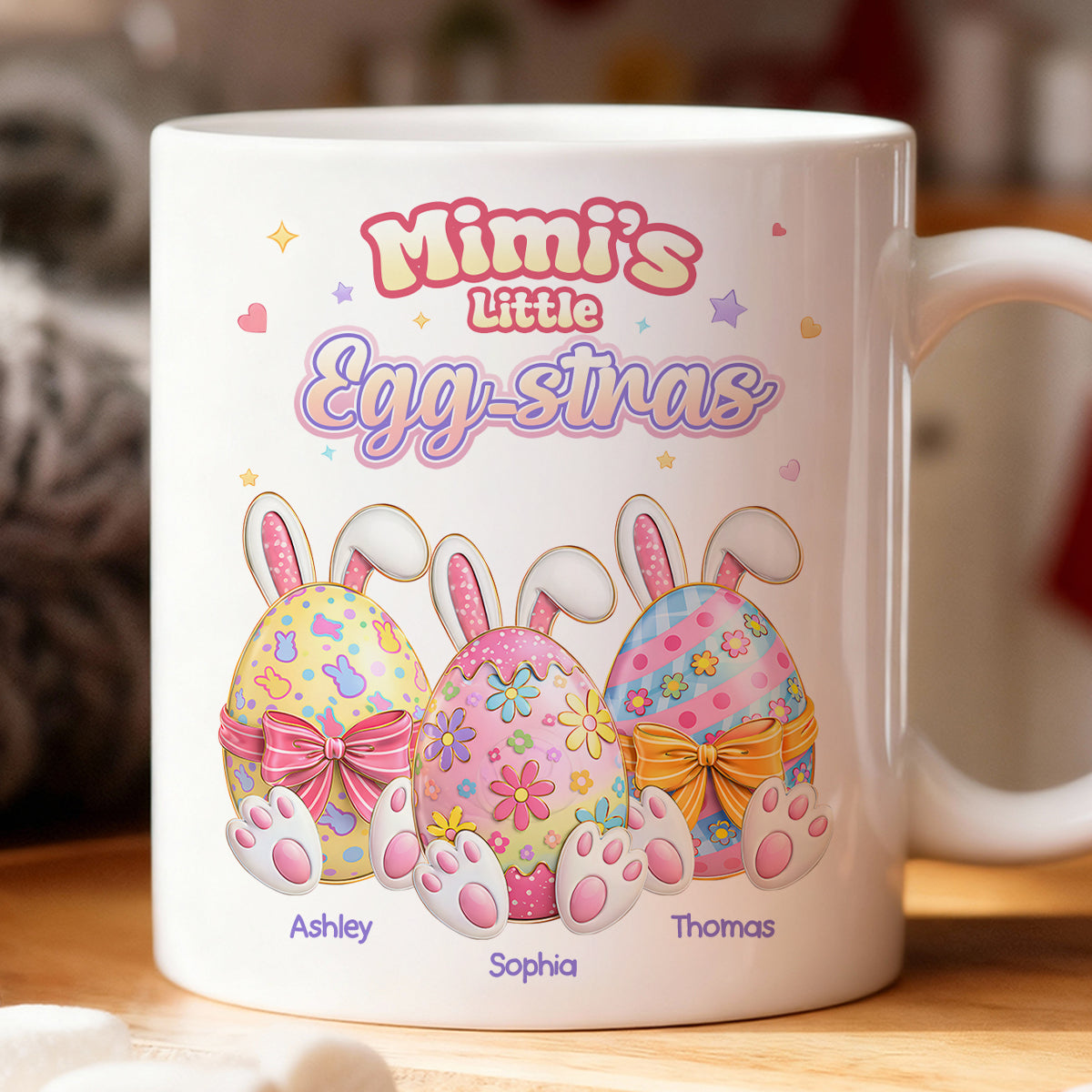 Mimi's Little Egg-stras - Personalized Mug - Gift For Grandma, Easter Home Decoration