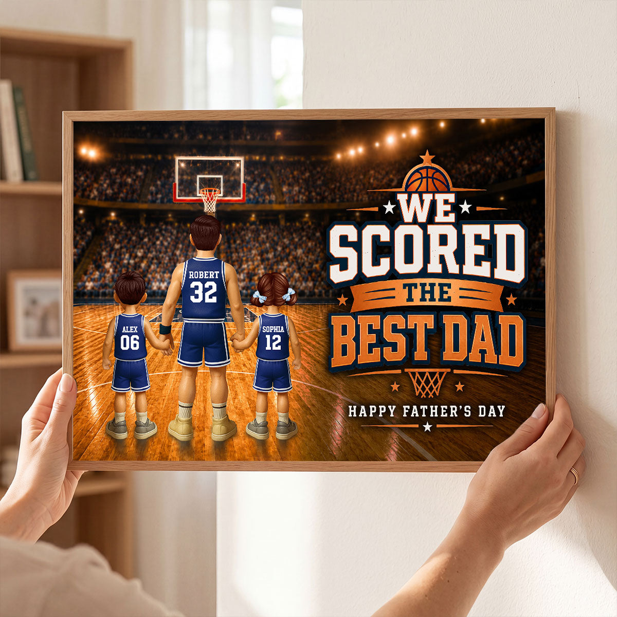 Basketball No 1 Dad Legend You Are Our MVP - Personalized Poster - Father's Day Gift For Dad, Husband, Basketball Fans