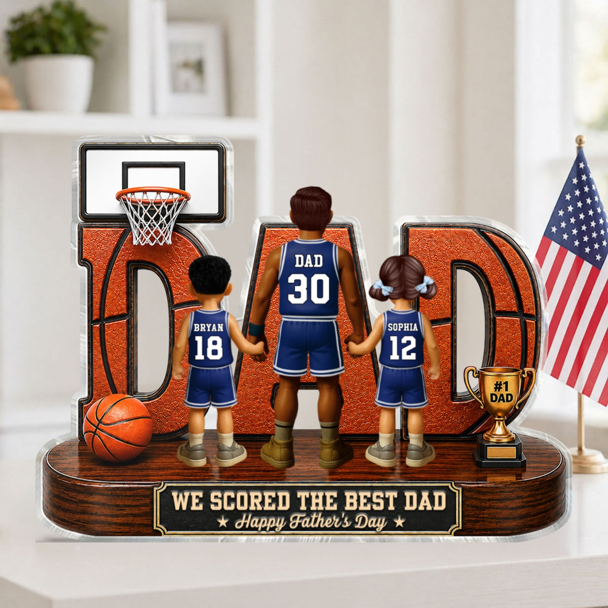 Basketball Dad Legend You Are Our MVP - Personalized Acrylic Block Plaque -  Gift For Dad, Husband, Basketball Fans