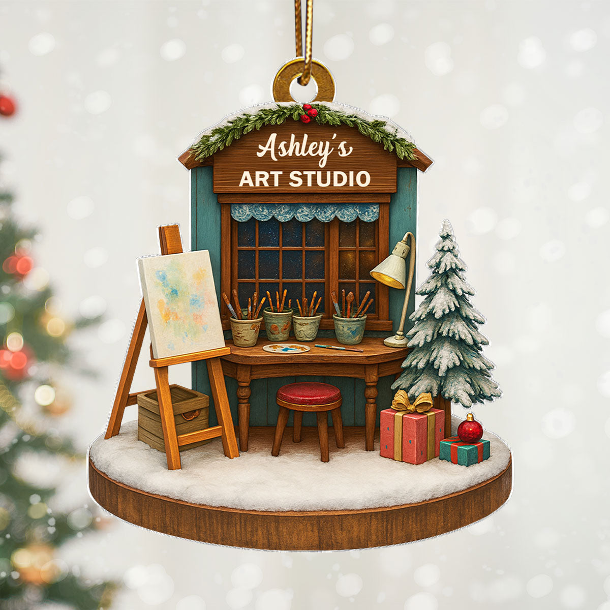Where Creativity Comes Alive – Personalized Acrylic Ornament – Inspiring Gift for Artists & Creatives