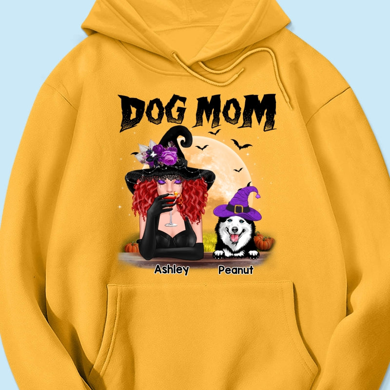 Halloween Witch Dog Mom Personalized Shirt