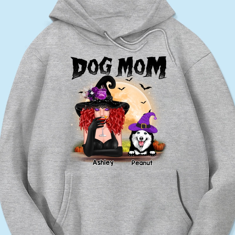Halloween Witch Dog Mom Personalized Shirt