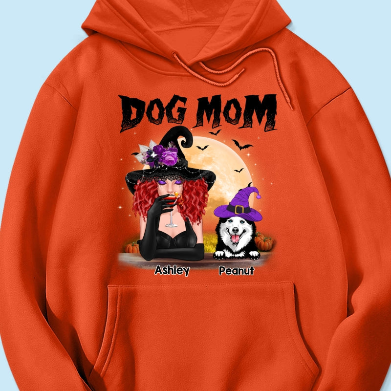 Halloween Witch Dog Mom Personalized Shirt
