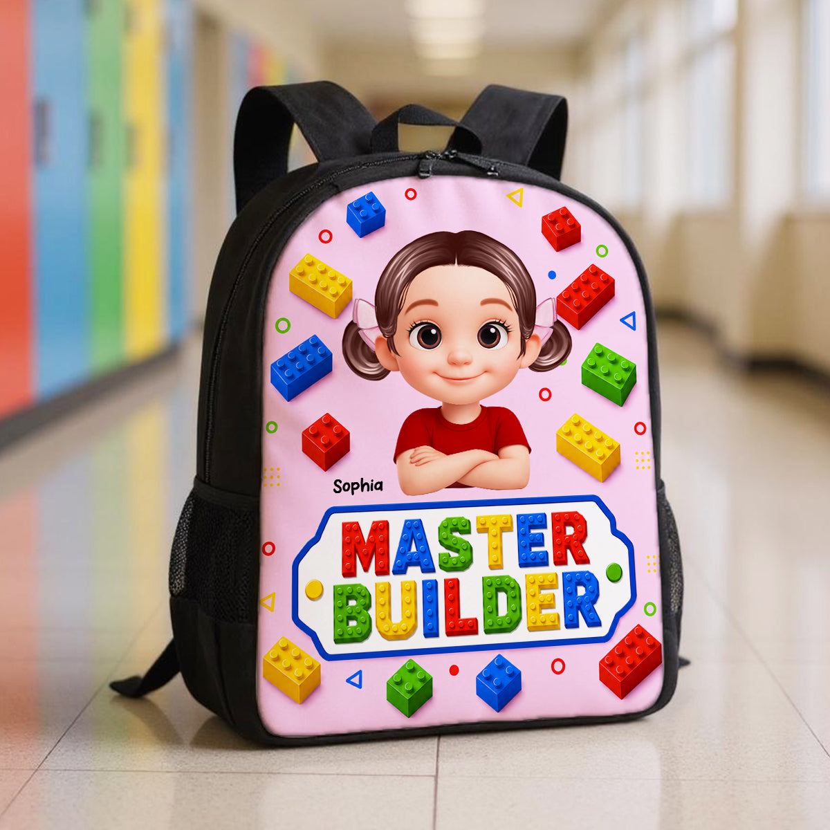 Master Builder for Boys Girls - Personalized Backpack - Back to School Backpack for Kids