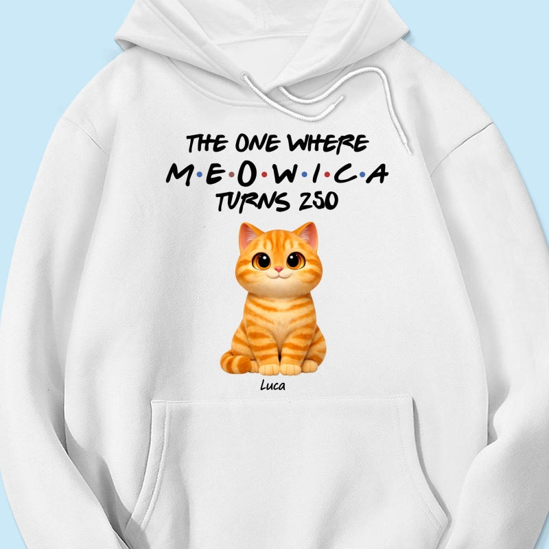 The One Where Meowica Turns 250 - Personalized Shirt - America 250th Anniversary Shirt for Cat Lovers