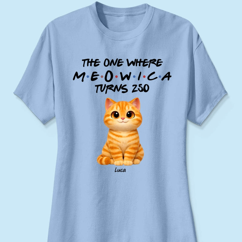 The One Where Meowica Turns 250 - Personalized Shirt - America 250th Anniversary Shirt for Cat Lovers