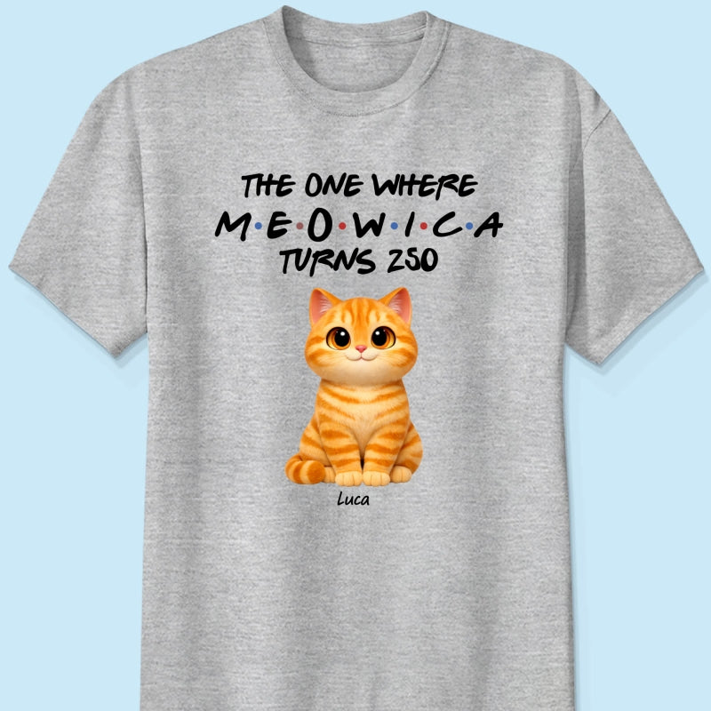 The One Where Meowica Turns 250 - Personalized Shirt - America 250th Anniversary Shirt for Cat Lovers