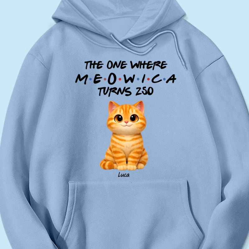 The One Where Meowica Turns 250 - Personalized Shirt - America 250th Anniversary Shirt for Cat Lovers