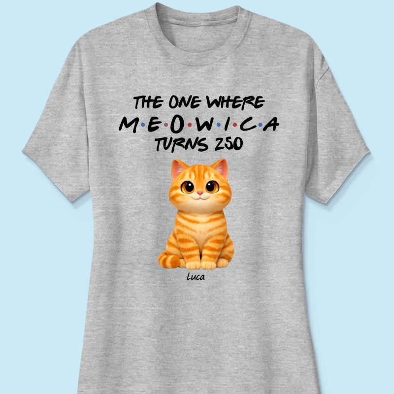 The One Where Meowica Turns 250 - Personalized Shirt - America 250th Anniversary Shirt for Cat Lovers