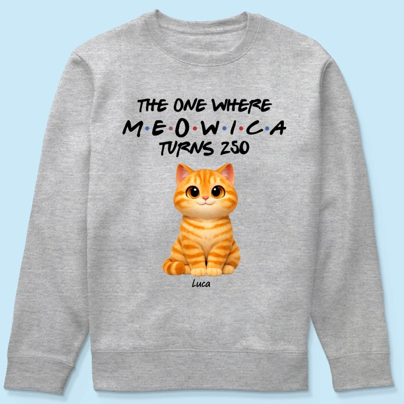 The One Where Meowica Turns 250 - Personalized Shirt - America 250th Anniversary Shirt for Cat Lovers